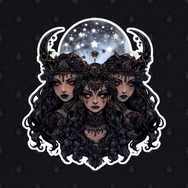 Dark Triple Moon Goddess by DarkSideRunners